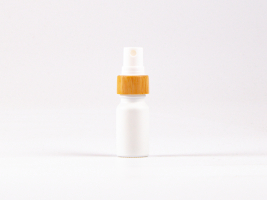 Weissglasflasche 10 ml - Zerstäuber Bambus